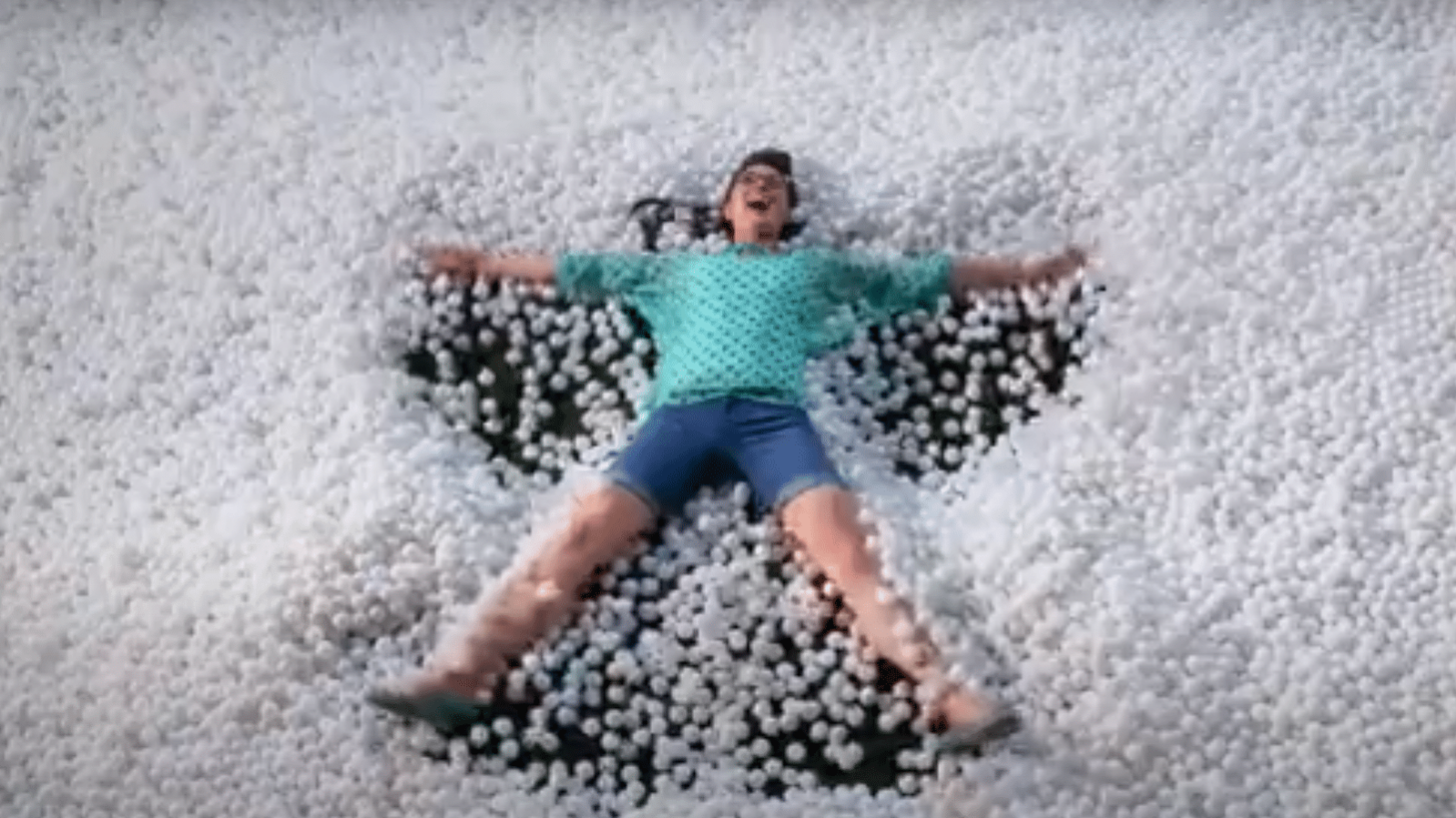 lottery balls snow angel ad