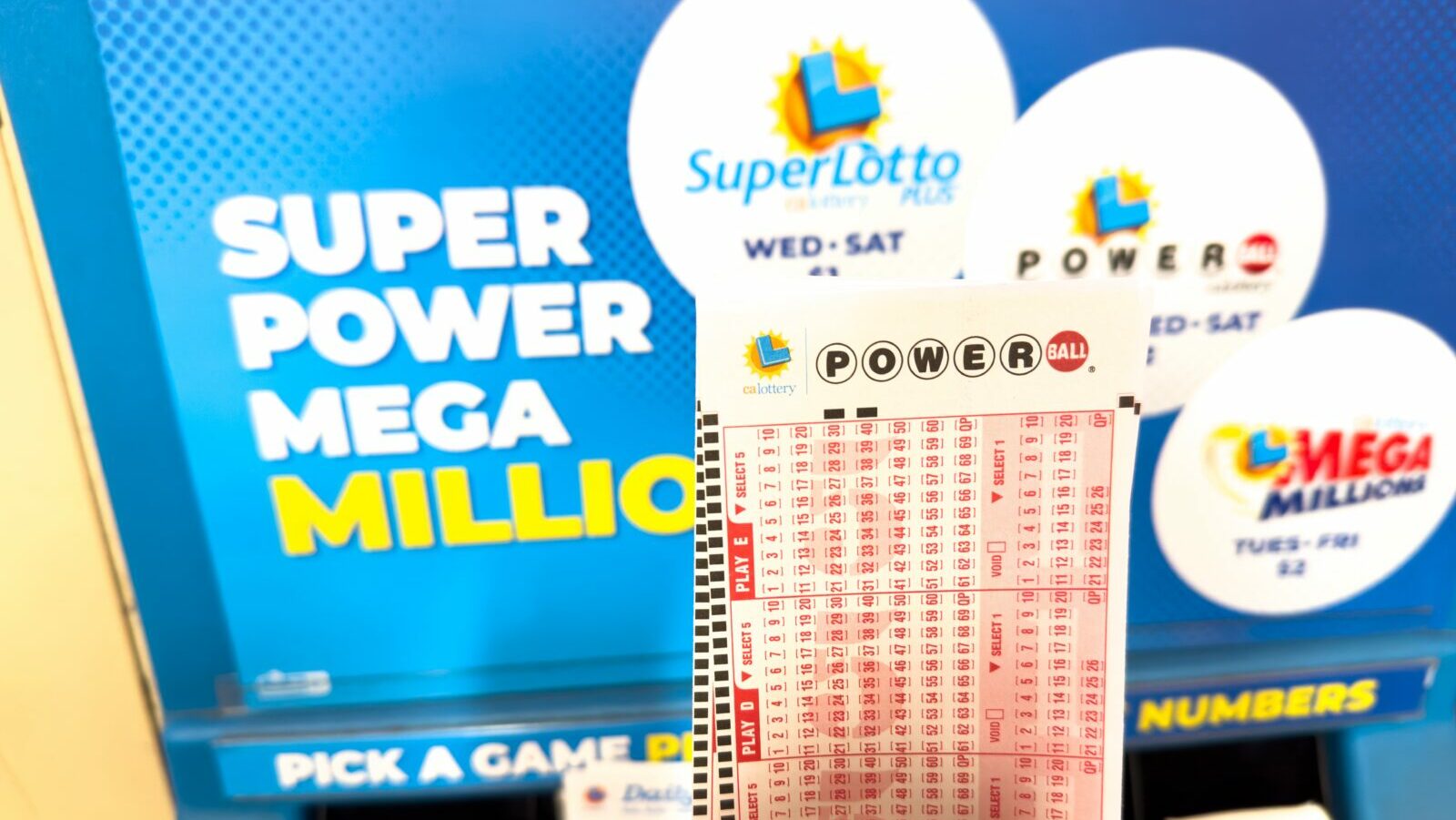 california lottery powerball display