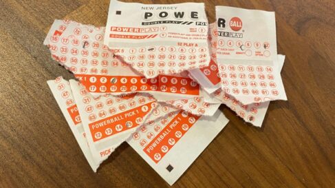 lottery tickets torn